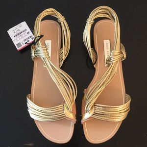 Gold flat Grecian inspired sandal